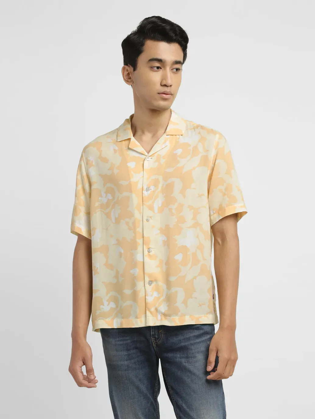 Men's Floral Print Relaxed Fit Shirt