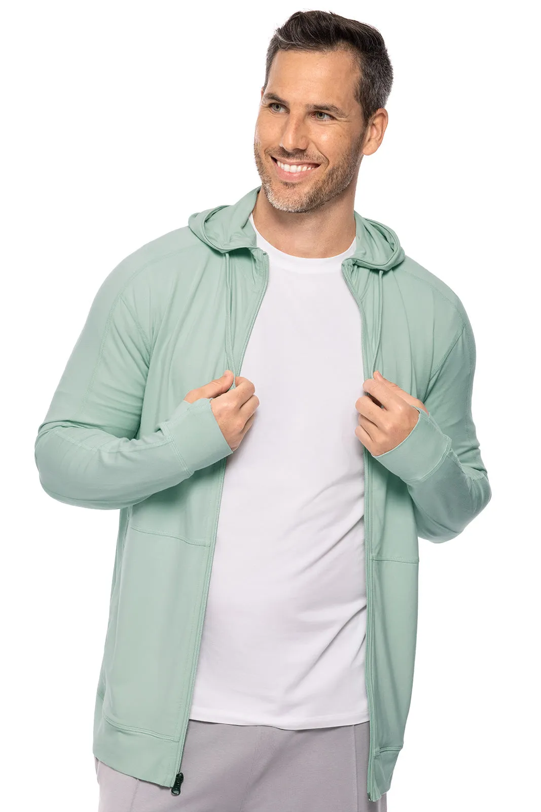 Men's LumaLeo Zip-Up Hoodie  |  Misty Aqua