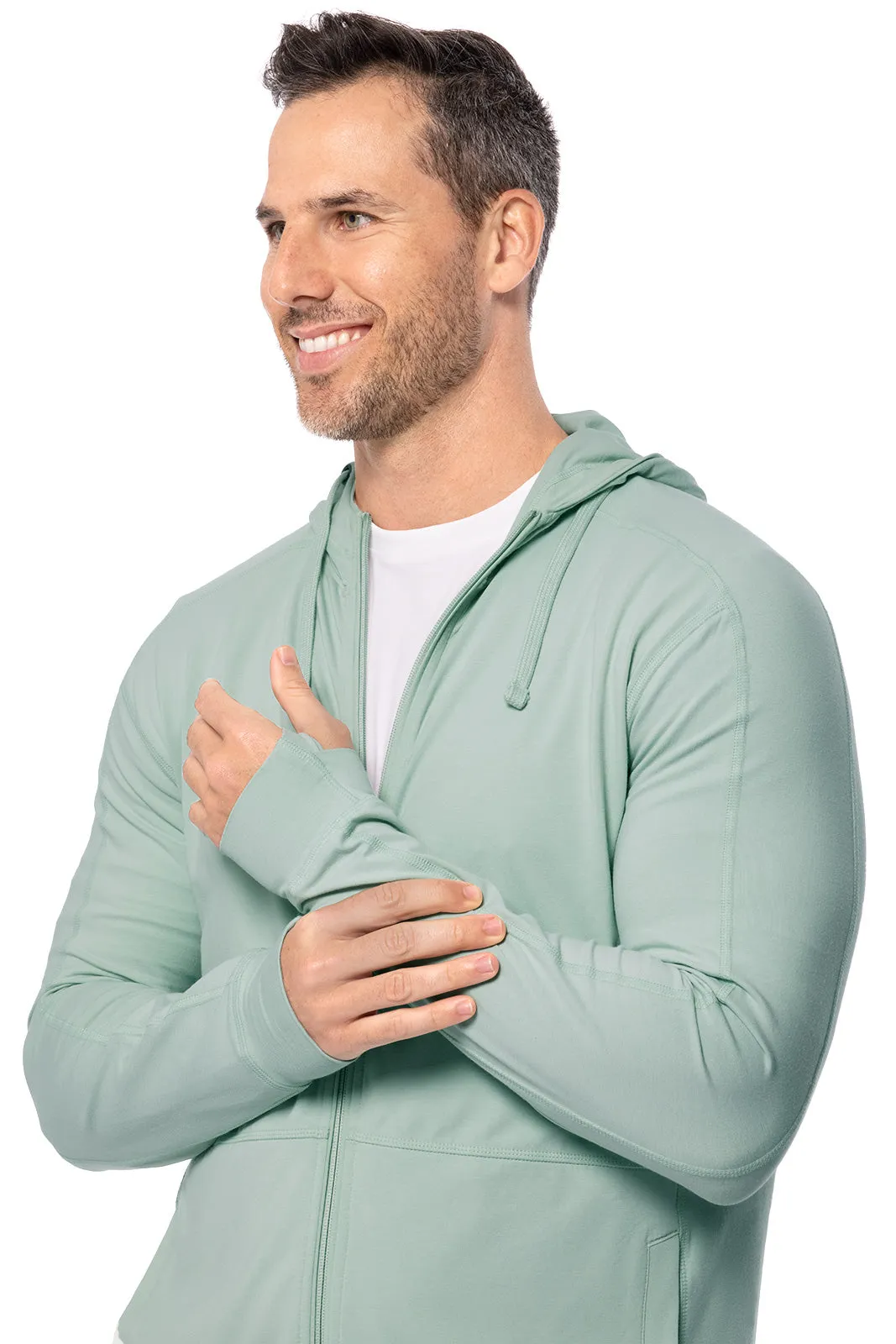 Men's LumaLeo Zip-Up Hoodie  |  Misty Aqua