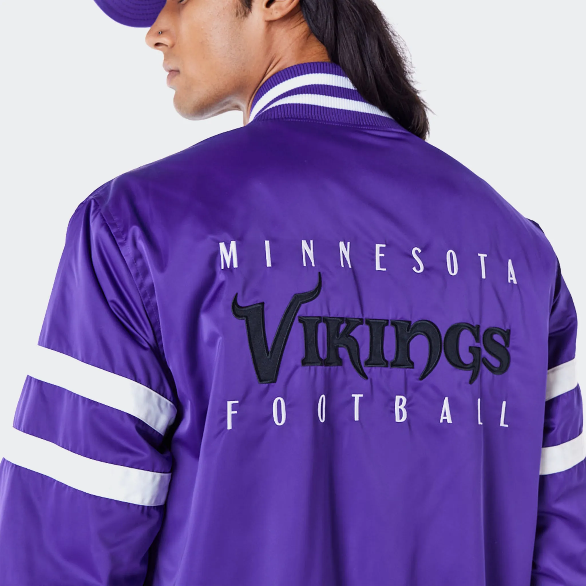 MINNESOTA VIKINGS NFL SATIN BOMBER JACKET