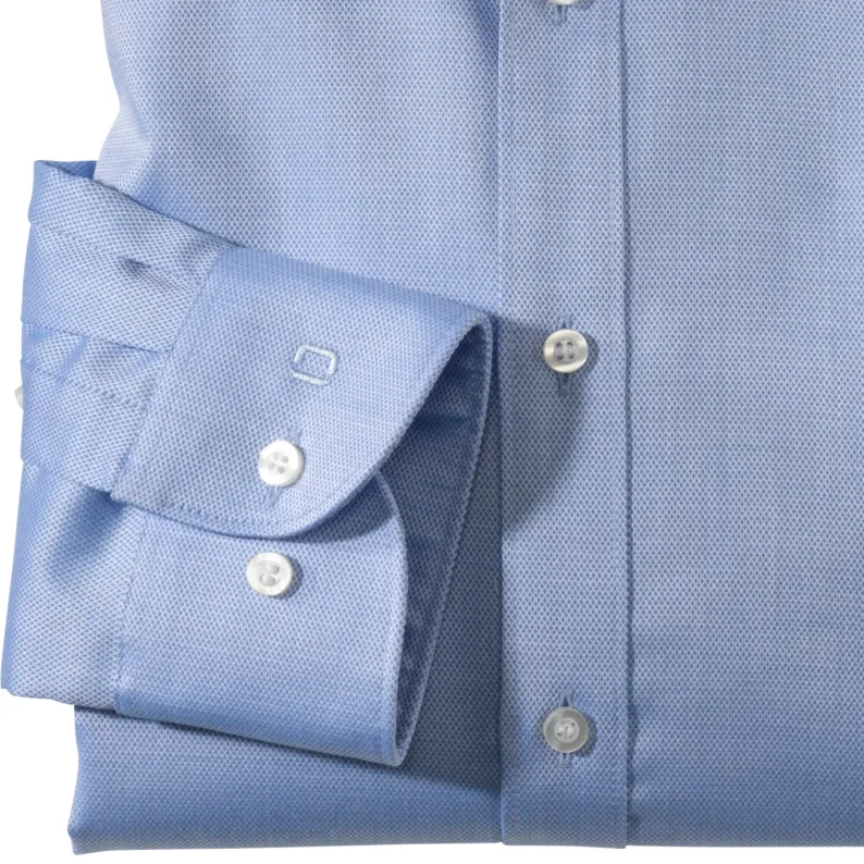 OLYMP LEVEL FIVE BODY FIT UNDER BUTTON DOWN COTTON STRETCH SLIM FIT FORMAL SHIRTS - SKY BLUE 0464/64