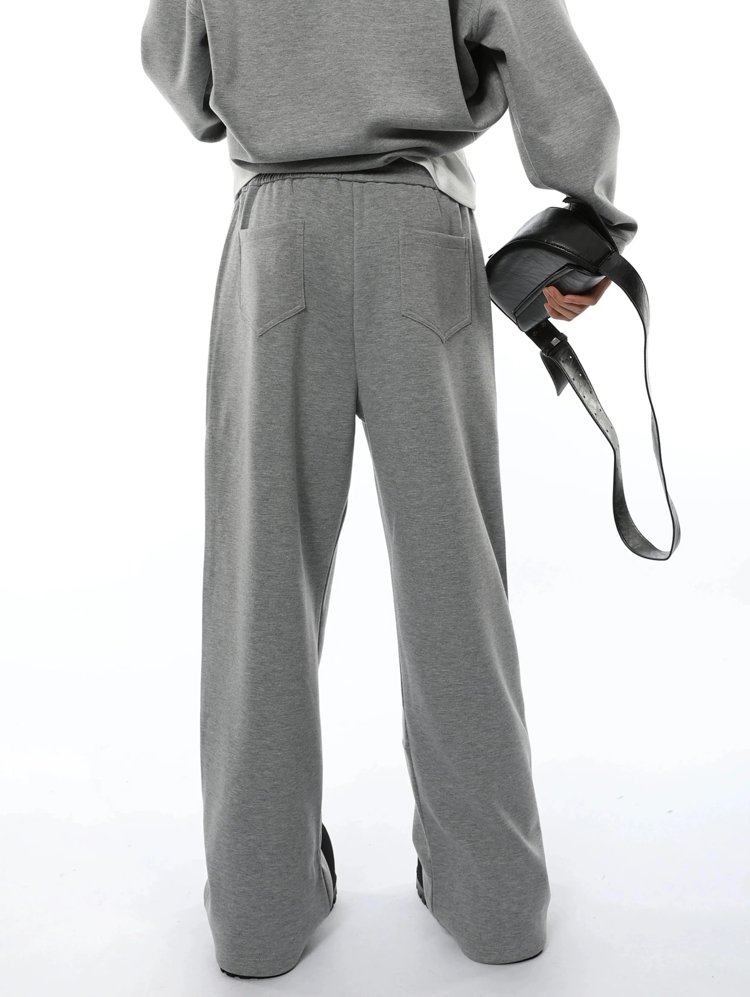 Oversized Collared V-Neck Sweatshirt and Joggers Set