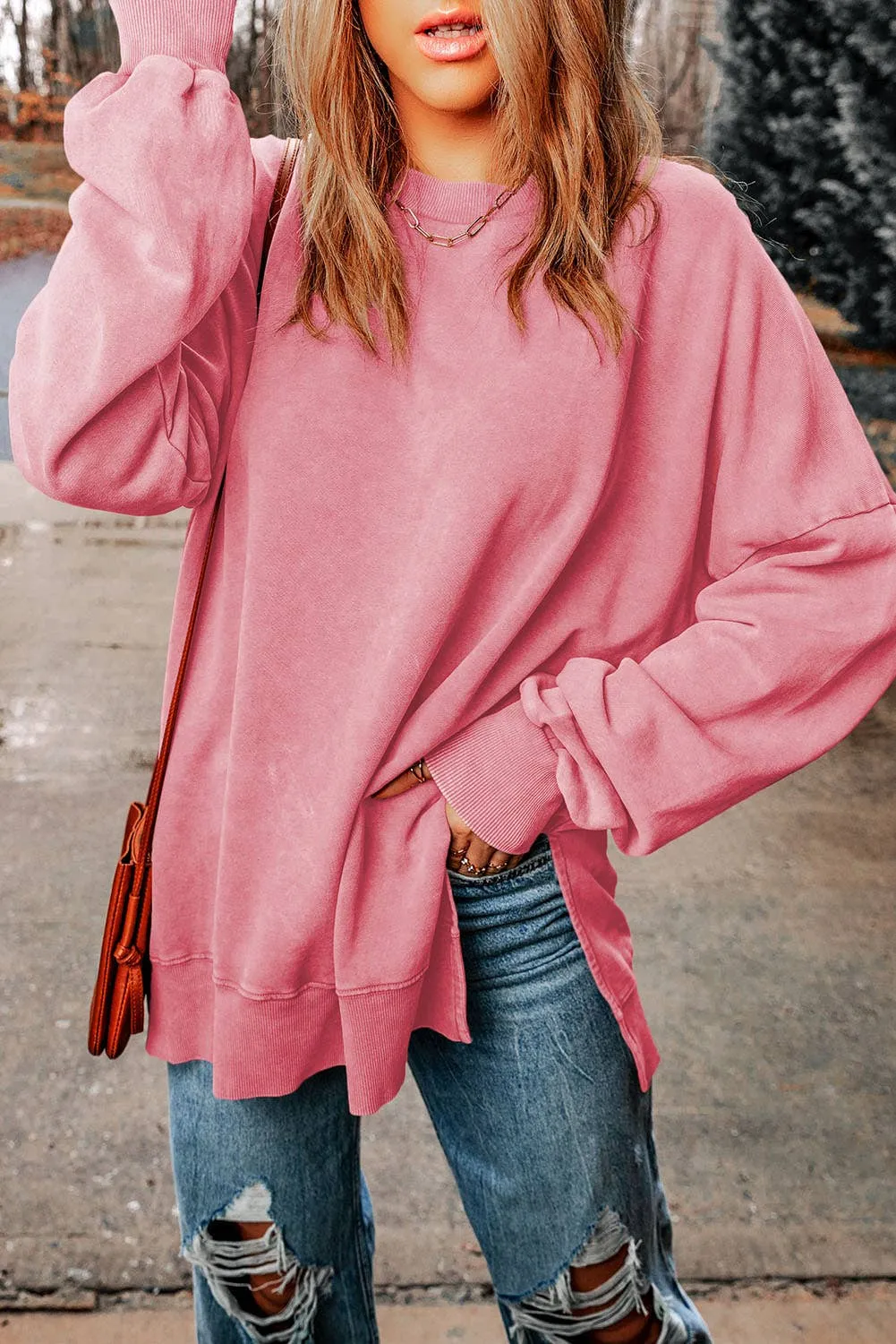 Oversized Drop Shoulder Sweatshirt