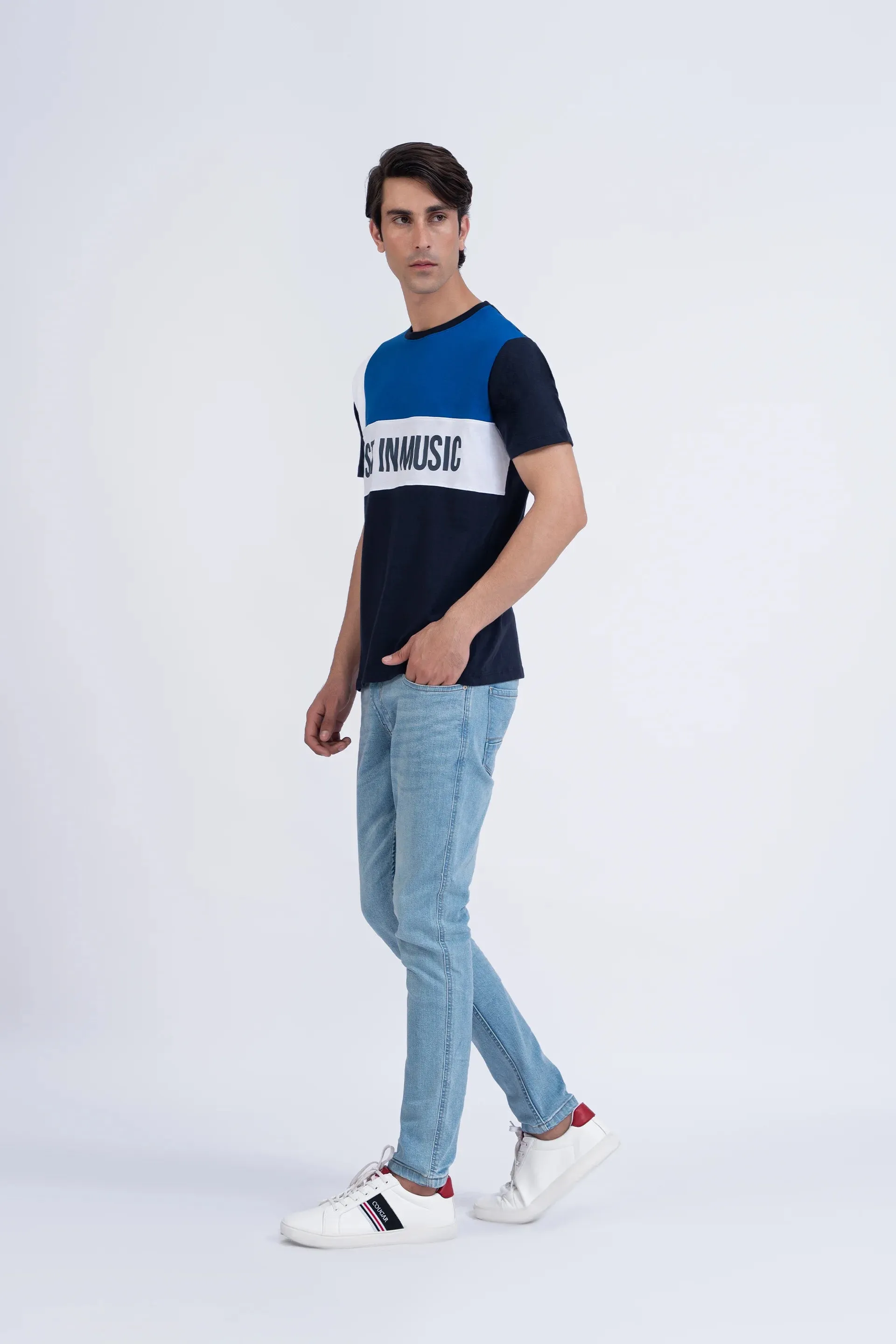 Paneled Relaxed Fit T-Shirt