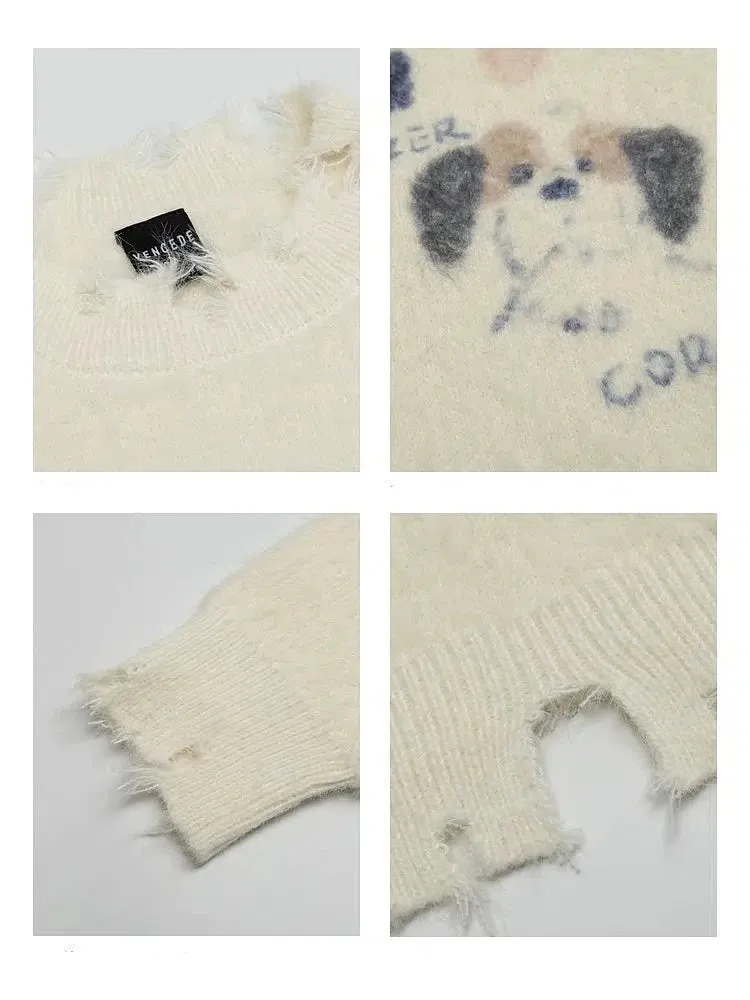 Playful Puppy Knit Sweater