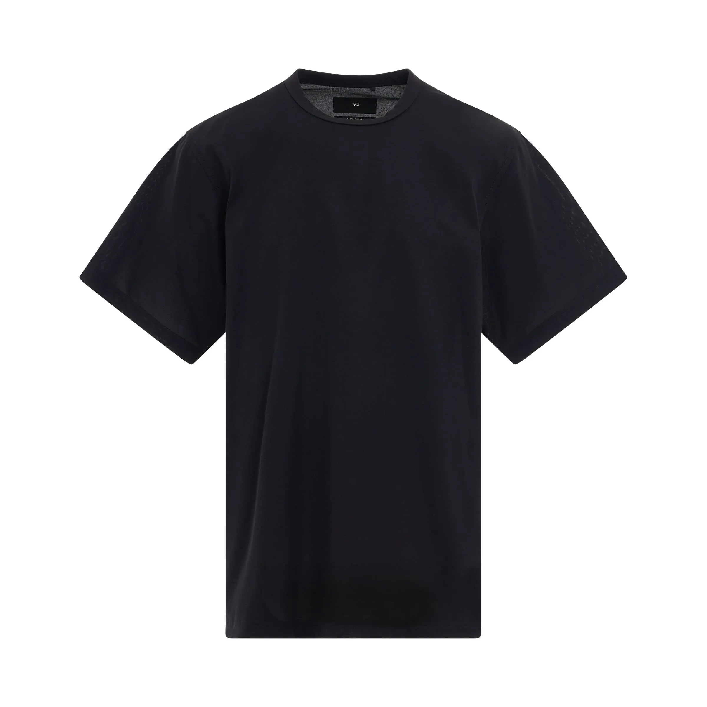 Premium Crewneck Short Sleeve T-Shirt in Black