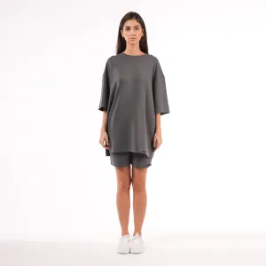 Premium Oversized T-shirt For Women - Charcoal Grey