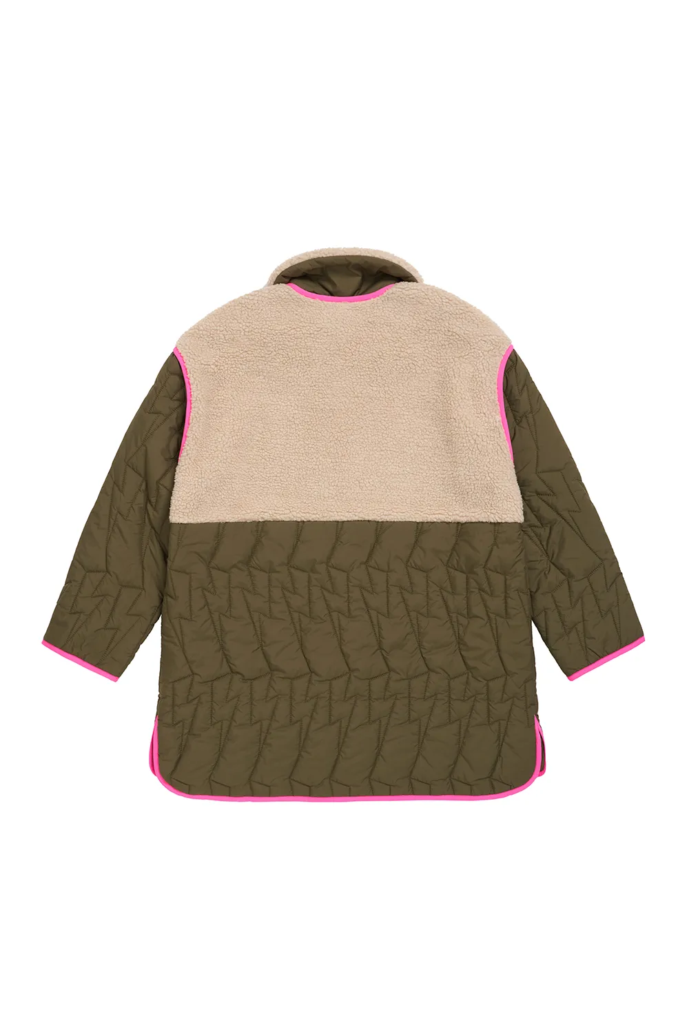 Quilted Khaki Lightning Bolt with Borg Coat