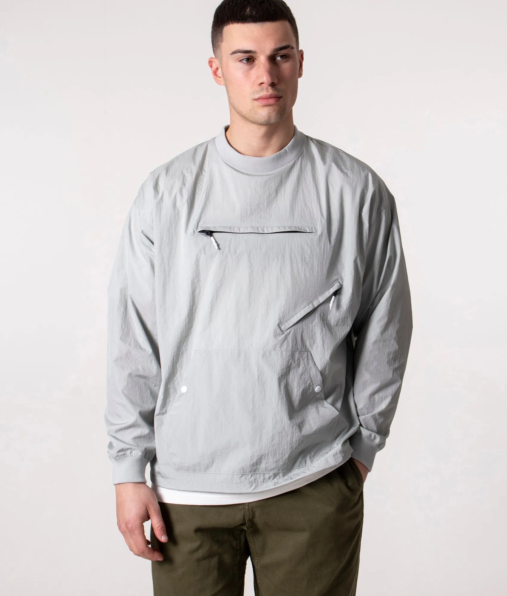 Relaxed Fit Long Sleeve Windbreak T-Shirt