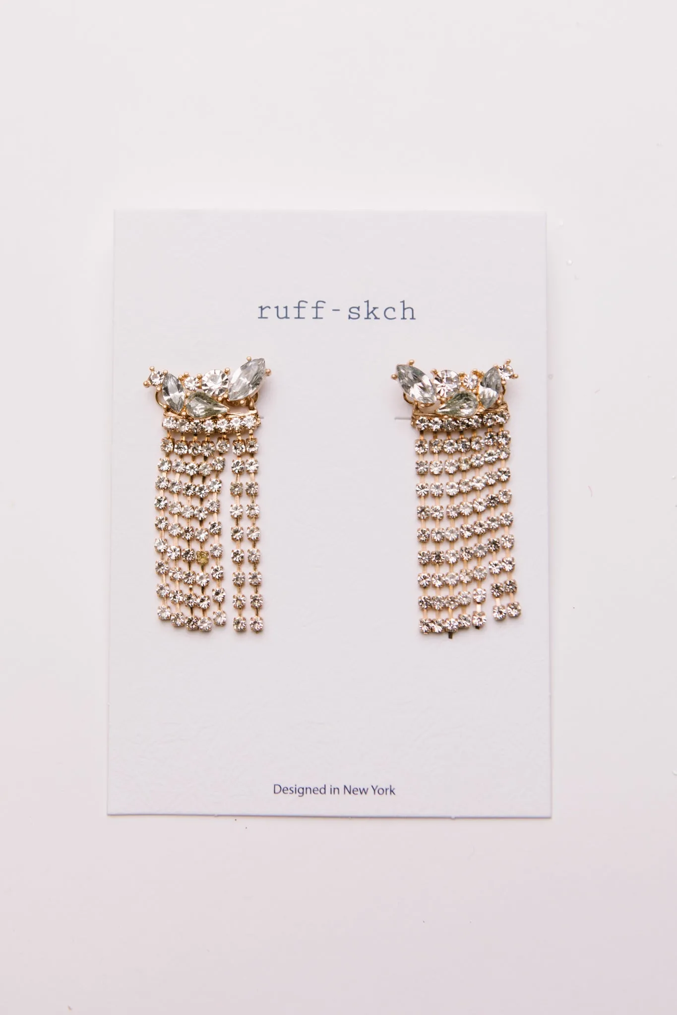 Rhinestone Fringe Earrings