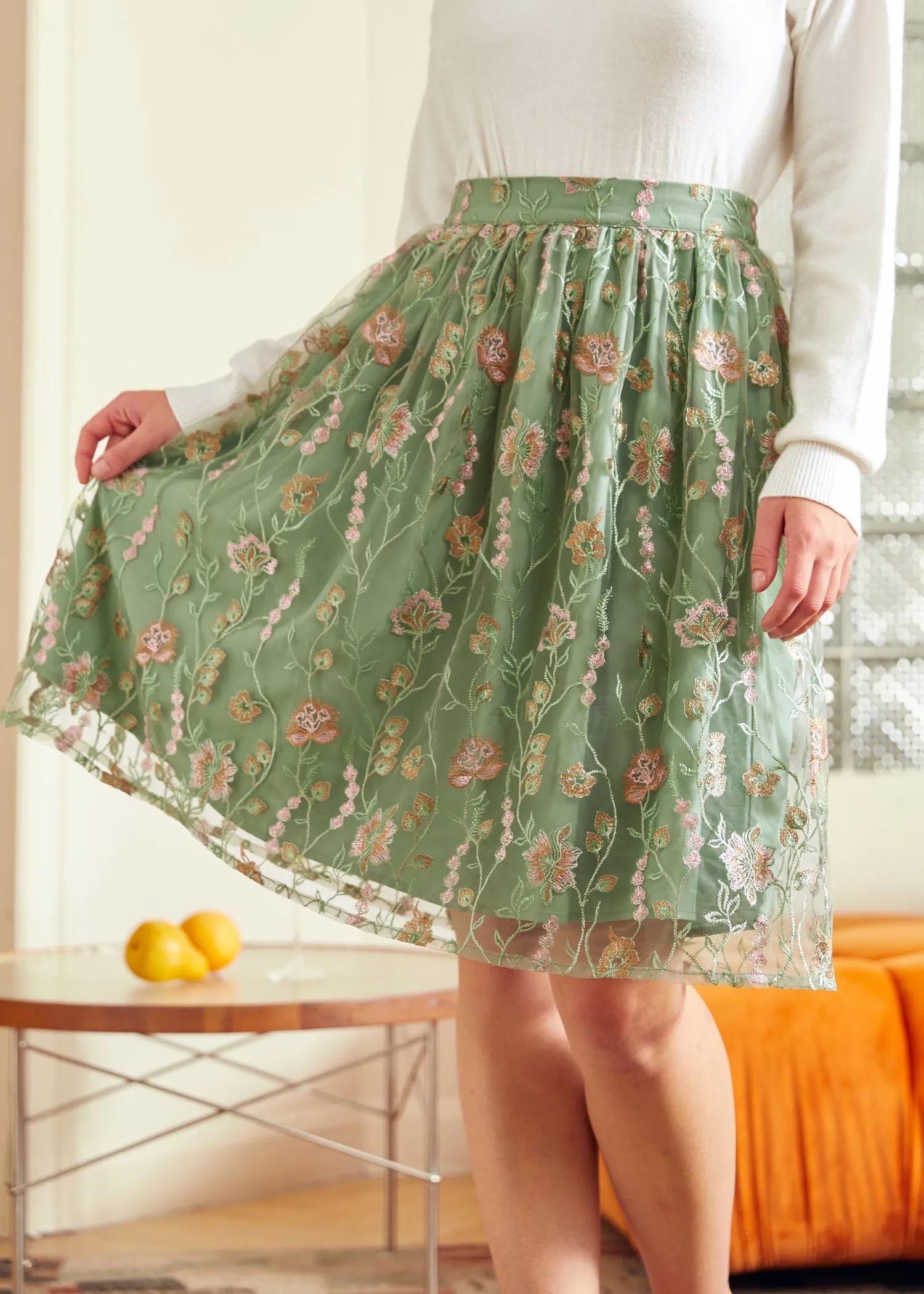 Sage Serenity Dirndl Skirt