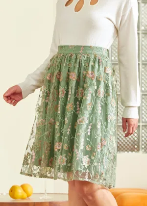 Sage Serenity Dirndl Skirt