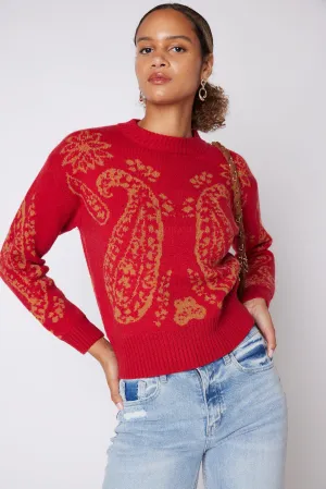 SALE - Sara Paisley Knit Sweater