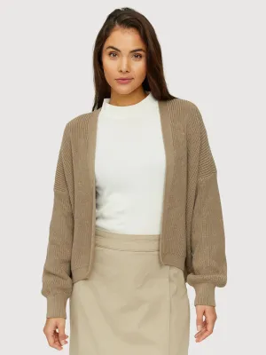 Sanni Cardigan Mushroom Brown Women | Mazine