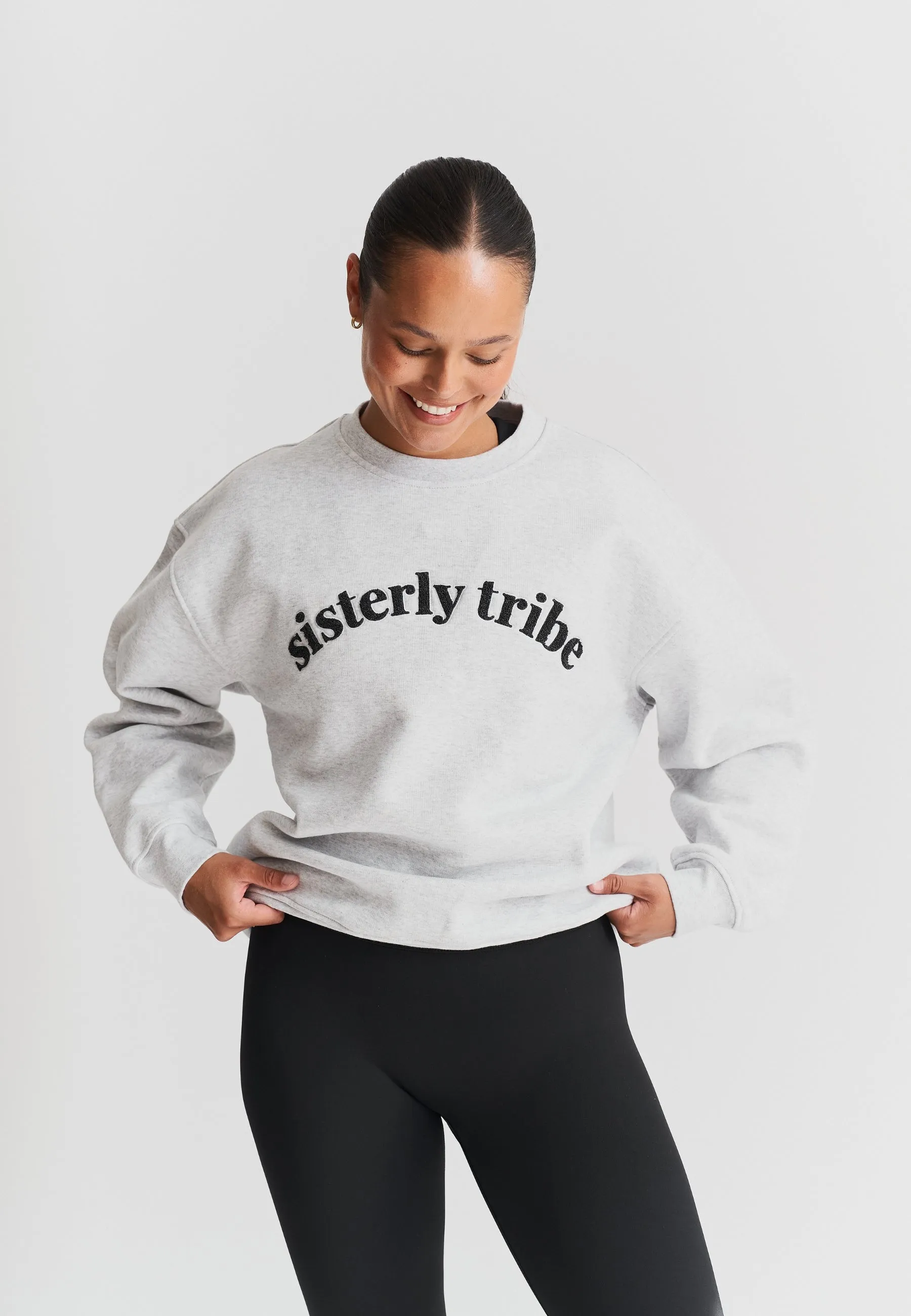 Sisterly Tribe Sweatshirt - Grey Marl