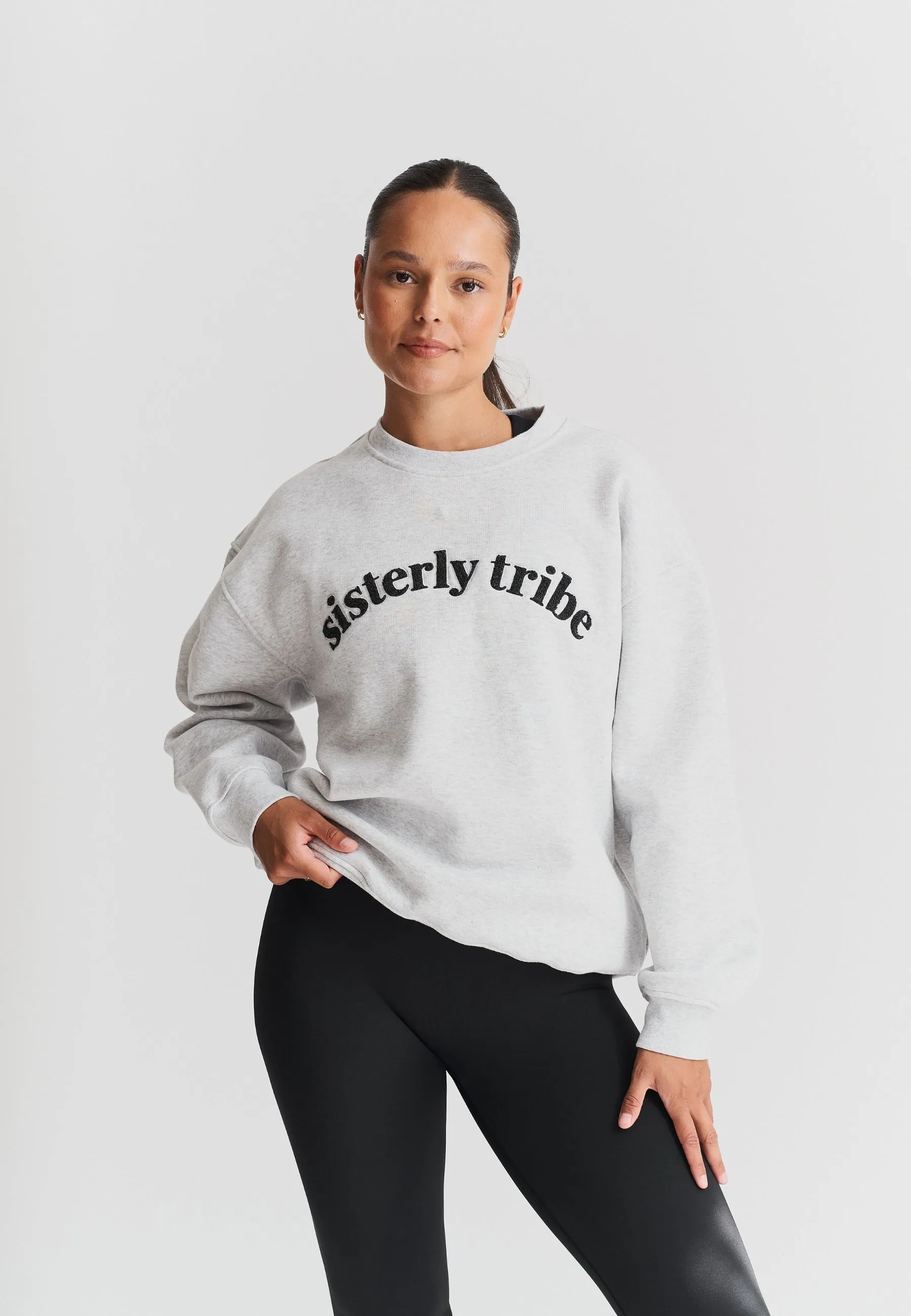 Sisterly Tribe Sweatshirt - Grey Marl