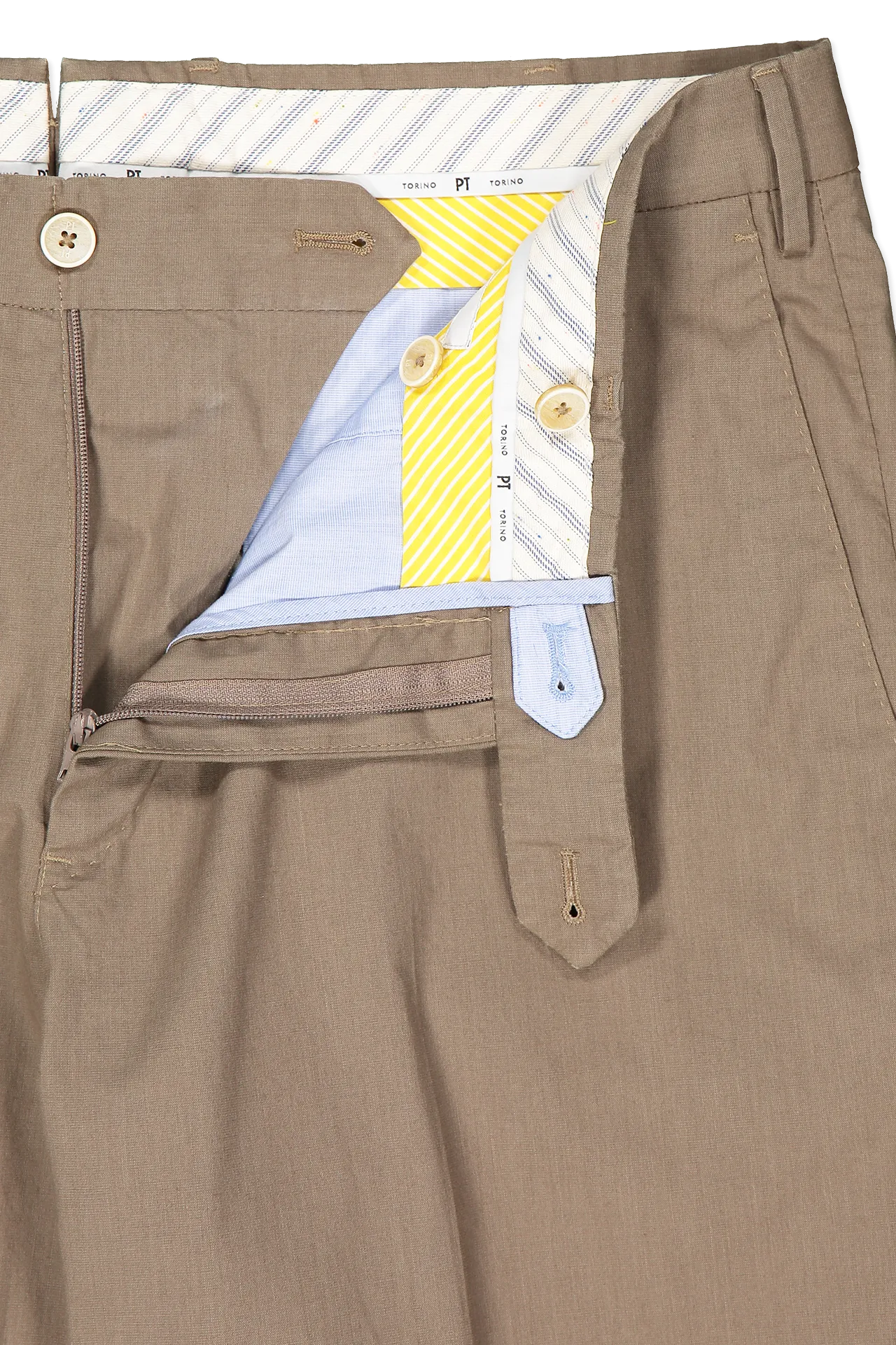 Slim Flat Front Trouser Light Brown