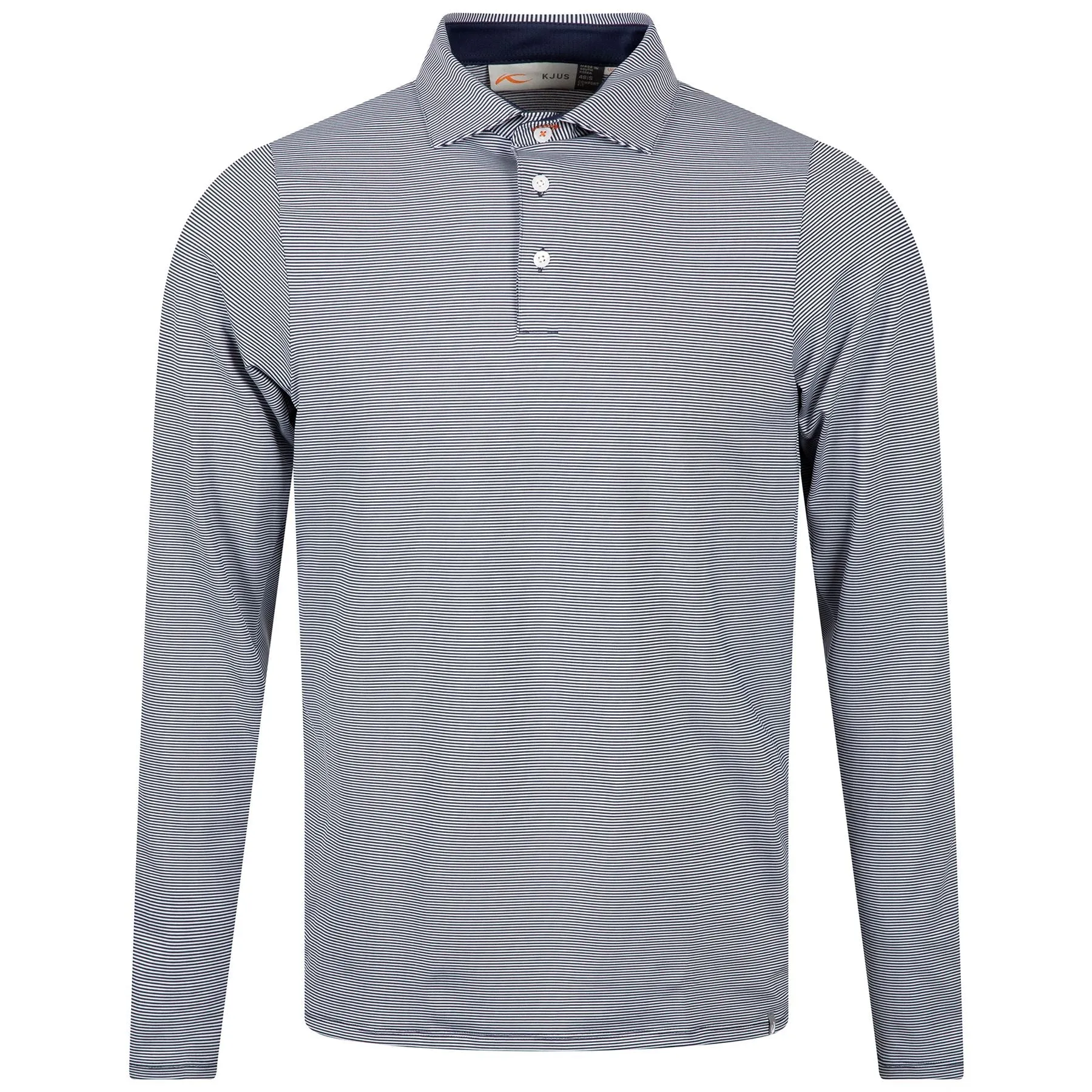 Soren Stripe LS Comfort Fit Polo Atlanta Blue/White - 2025