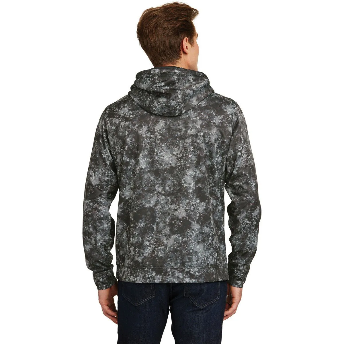 Sport-Tek Men's Black Sport-Wick Mineral Freeze Fleece Hooded Pullover