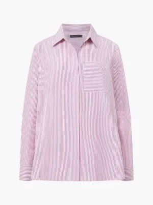 Stripe Buttoned Popover Shirt