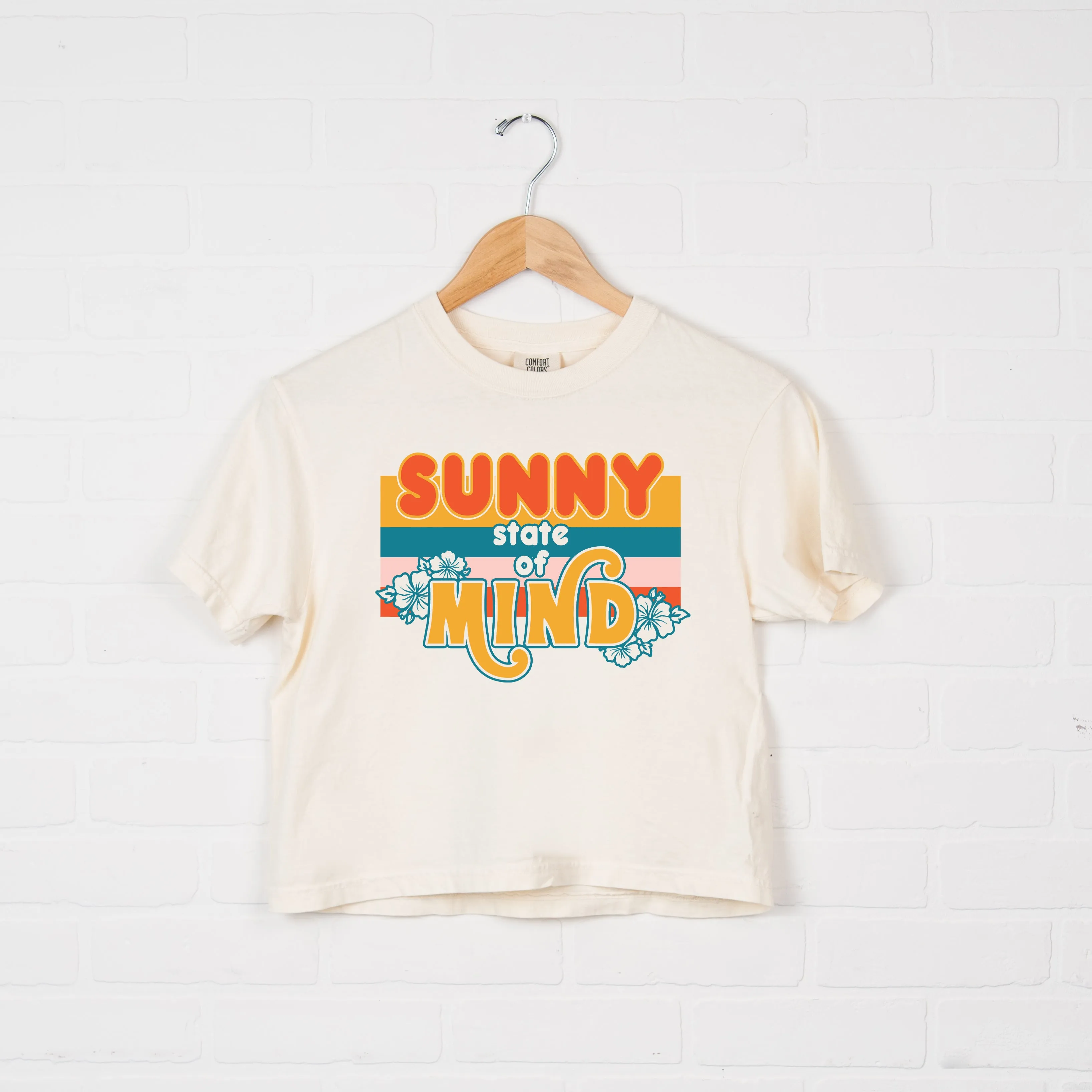 Sunny State Of Mind | Relaxed Fit Cropped Tee