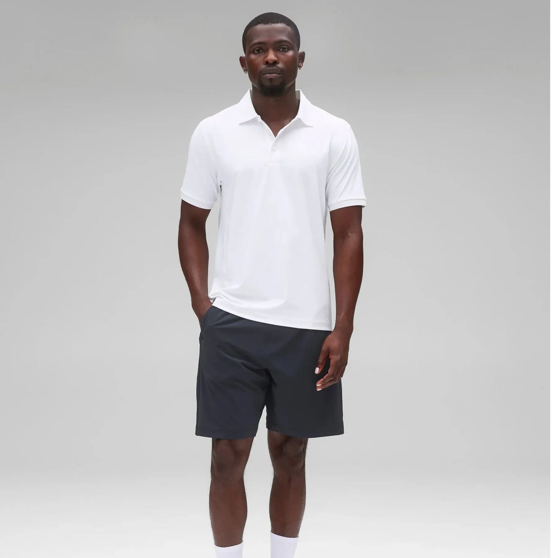 Tech Pique Playoff Polo White - AW24