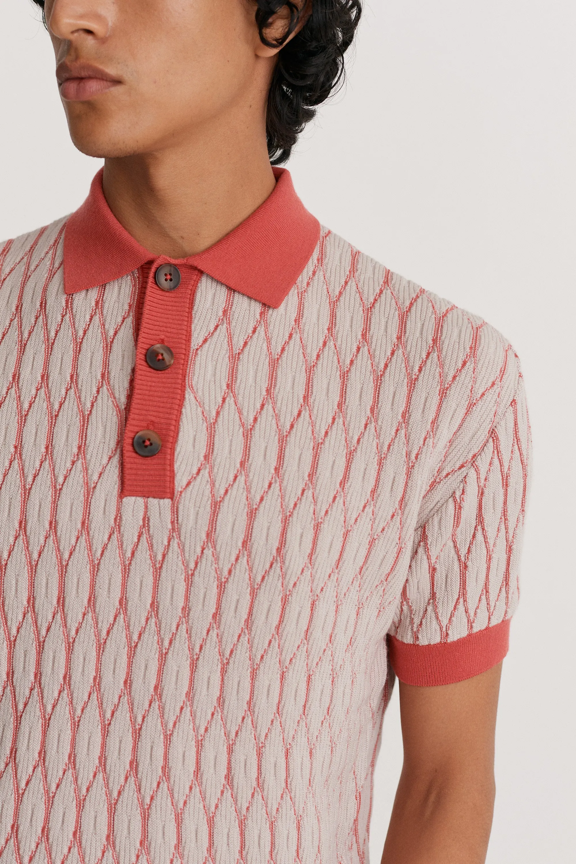 Textured Pattern Polo