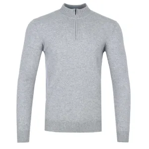 Thomas Maine 1/4 Zip Cashmere Knitwear in Grey