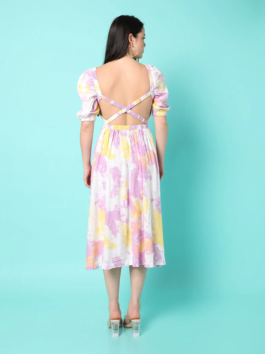 Tie-Dye Stylish Midi Dress