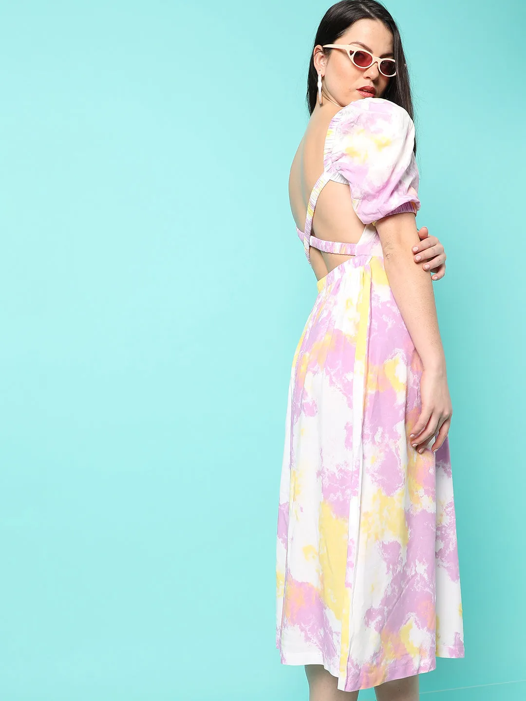 Tie-Dye Stylish Midi Dress