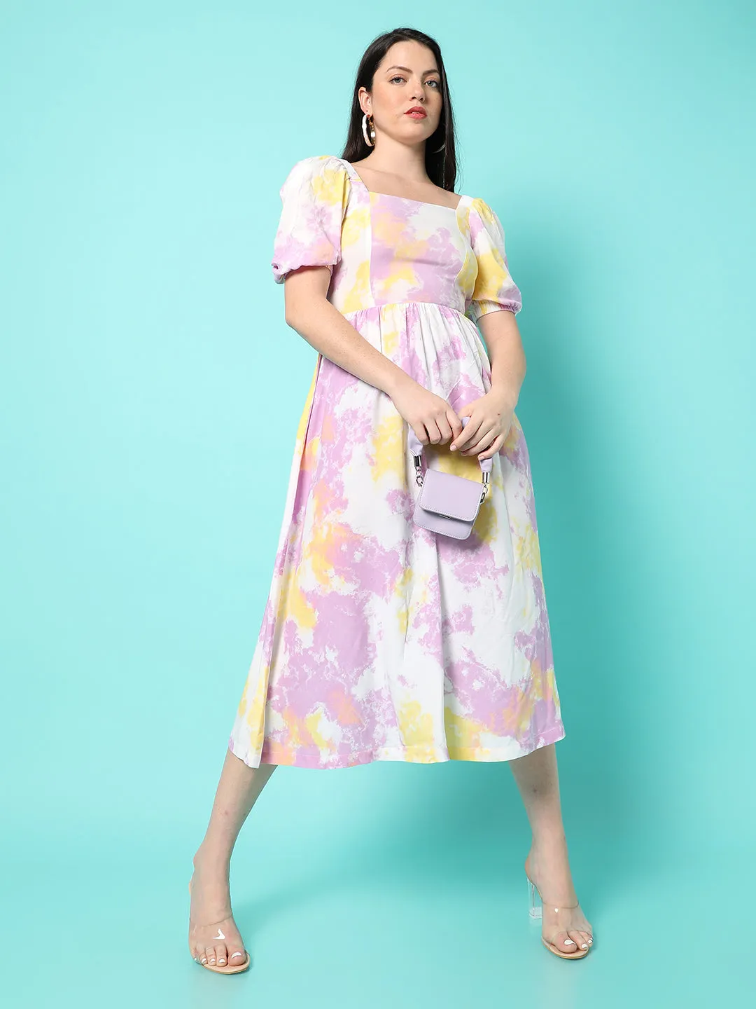 Tie-Dye Stylish Midi Dress