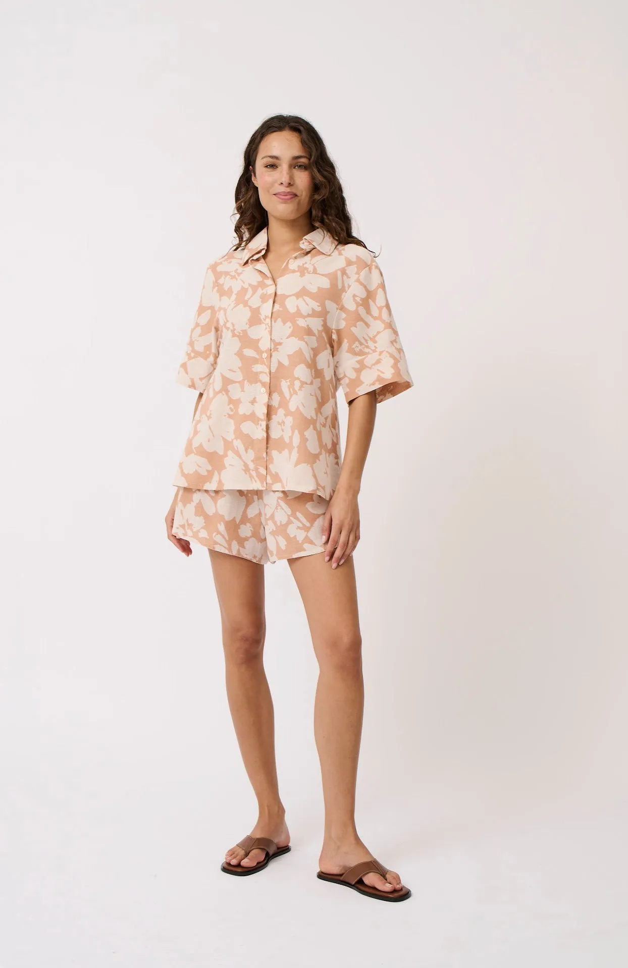 Tully Shirt - Floral Sand