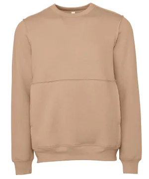 Unisex raw-seam crew pullover | Heather Oatmeal