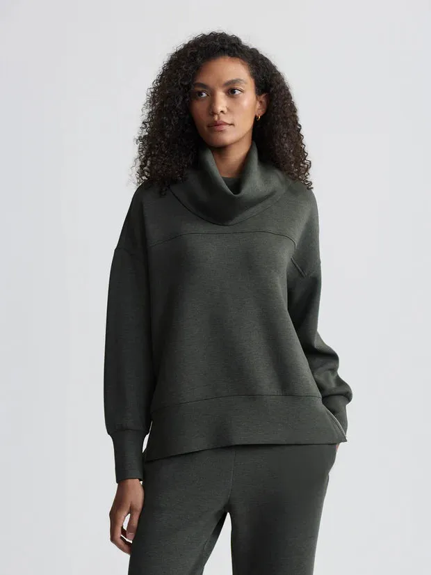 Varley Priya Longline Sweat - Olive Marl