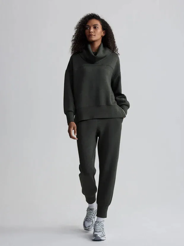 Varley Priya Longline Sweat - Olive Marl