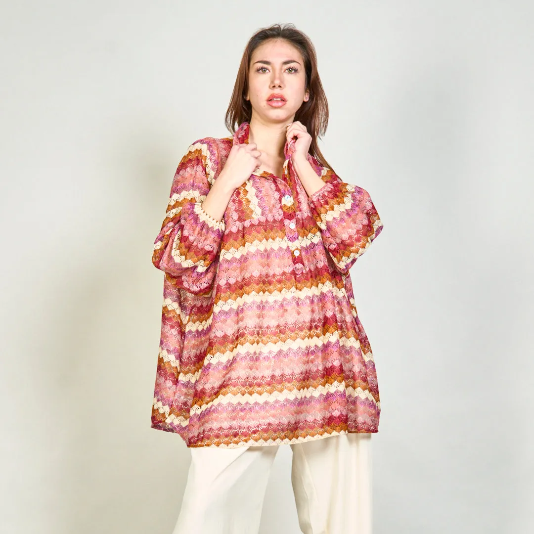 Vibrant patterned button-down shirt wholesale