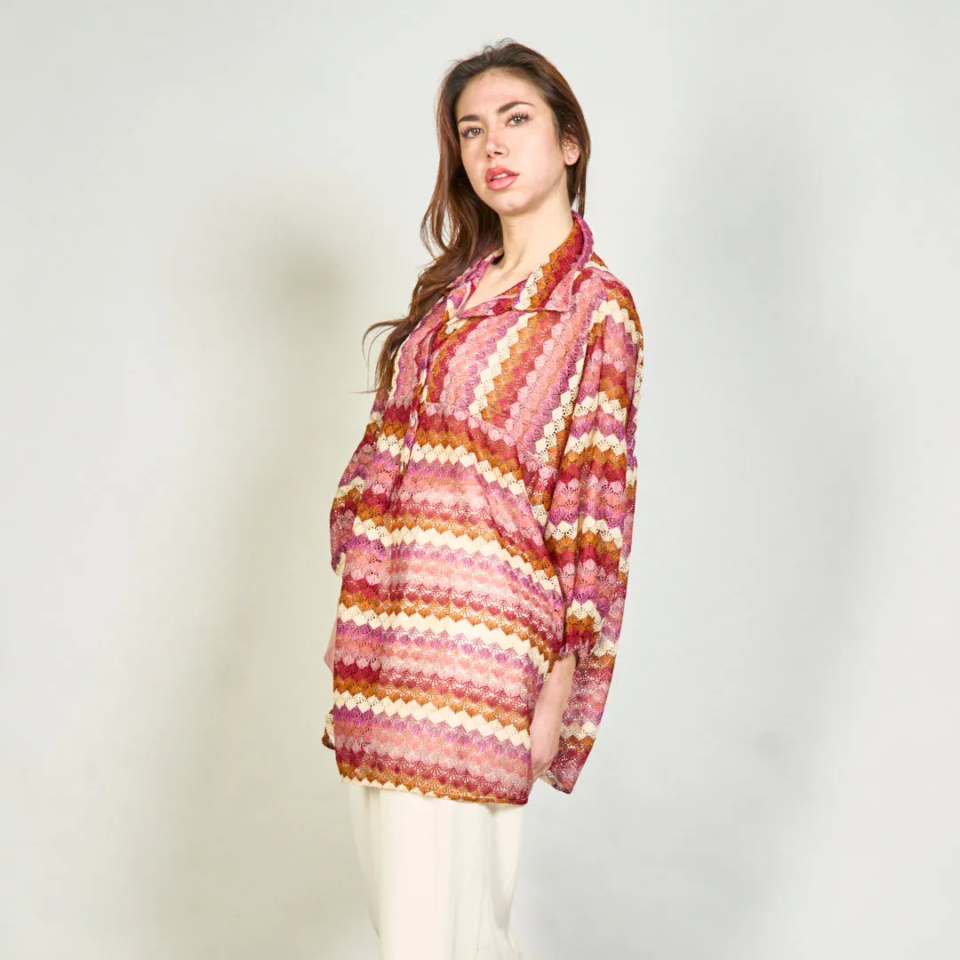 Vibrant patterned button-down shirt wholesale