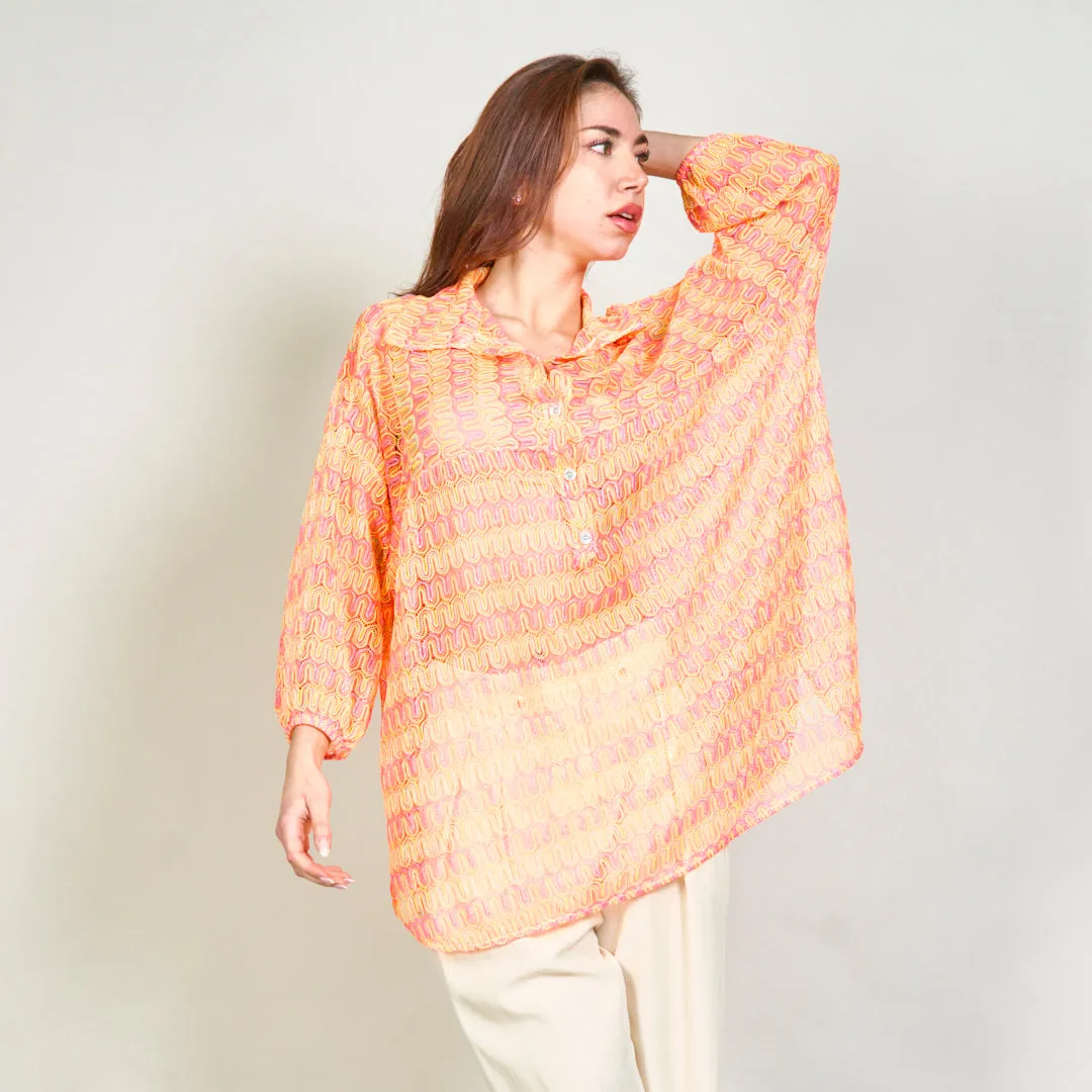 Vibrant patterned button-down shirt wholesale