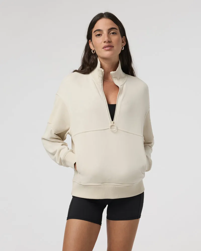 Vuori Sedona Rib Half Zip - BONE