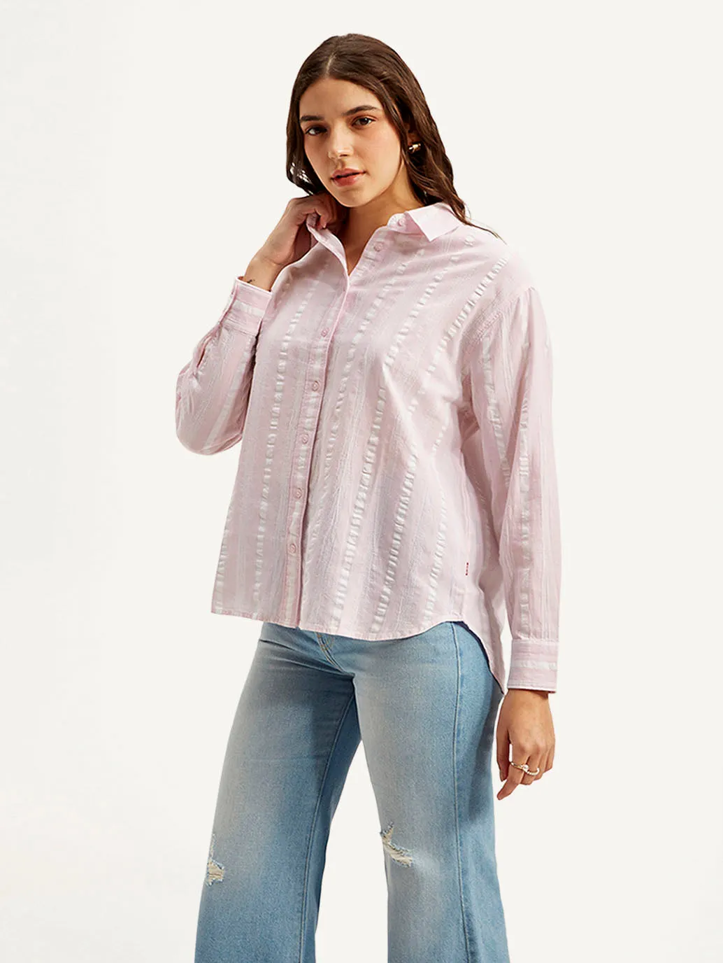 Women's Striped Relaxed Fit Shirt