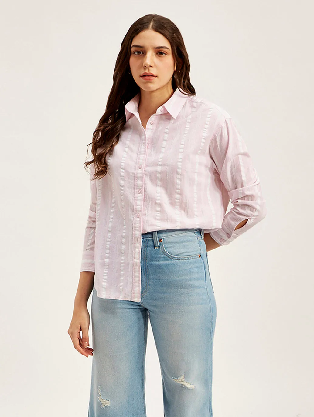 Women's Striped Relaxed Fit Shirt