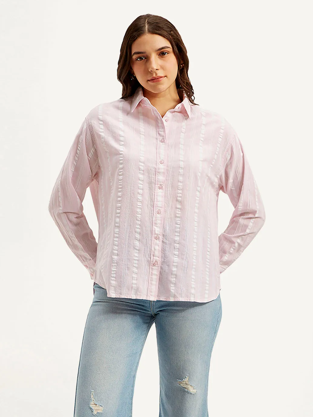 Women's Striped Relaxed Fit Shirt