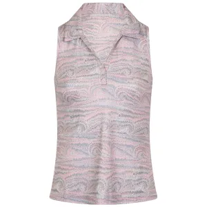 Womens Sydney Buttonless Polo Moonscape Multi - AW24